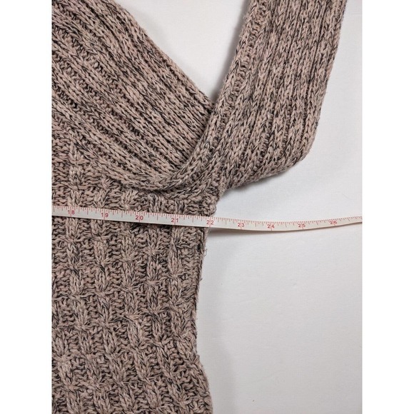 Free People Turtleneck Sweater Pink Marled Medium Long Sleeve Cropped Chunky - Picture 6 of 9